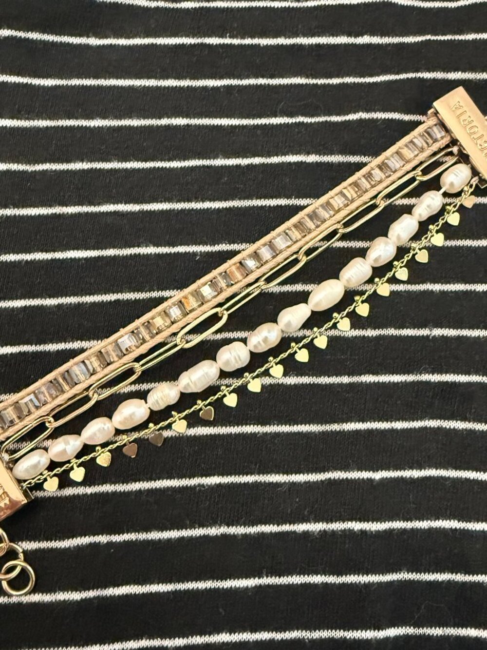 Victoria Emerson Beaded Cuff Bracelet Boho